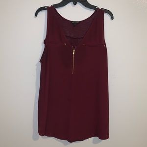 Sleeveless Burgundy Express Top